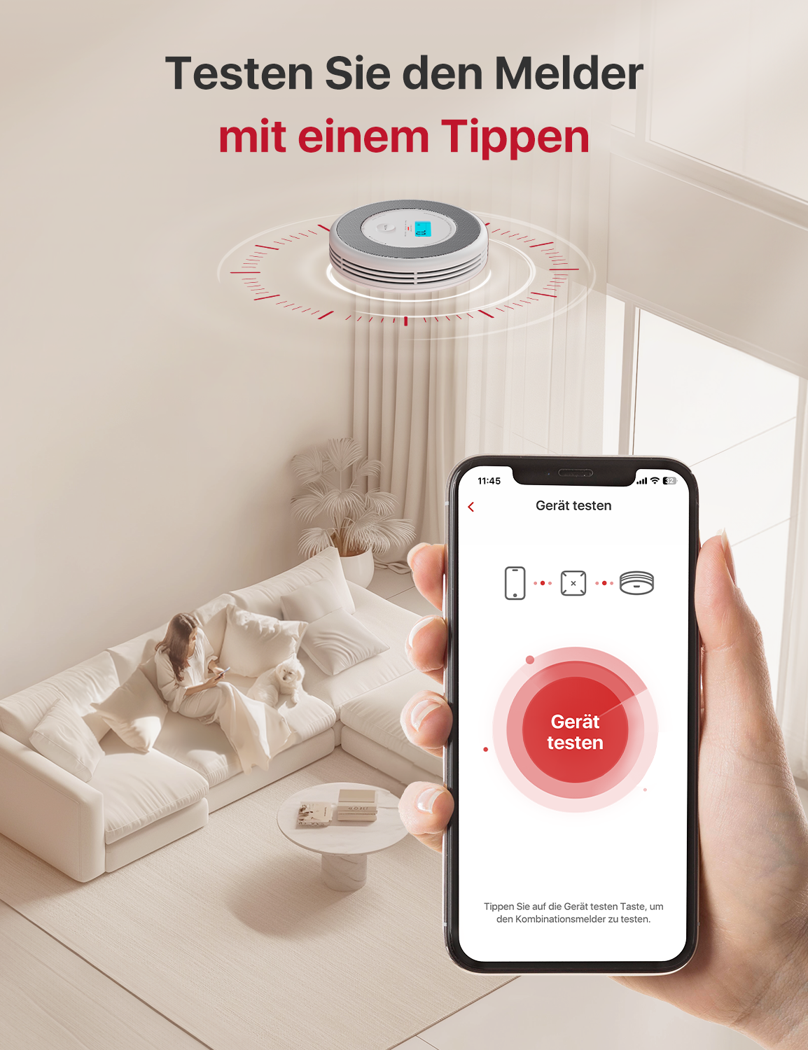 Testen des X-Sense XP0A-MR über die App