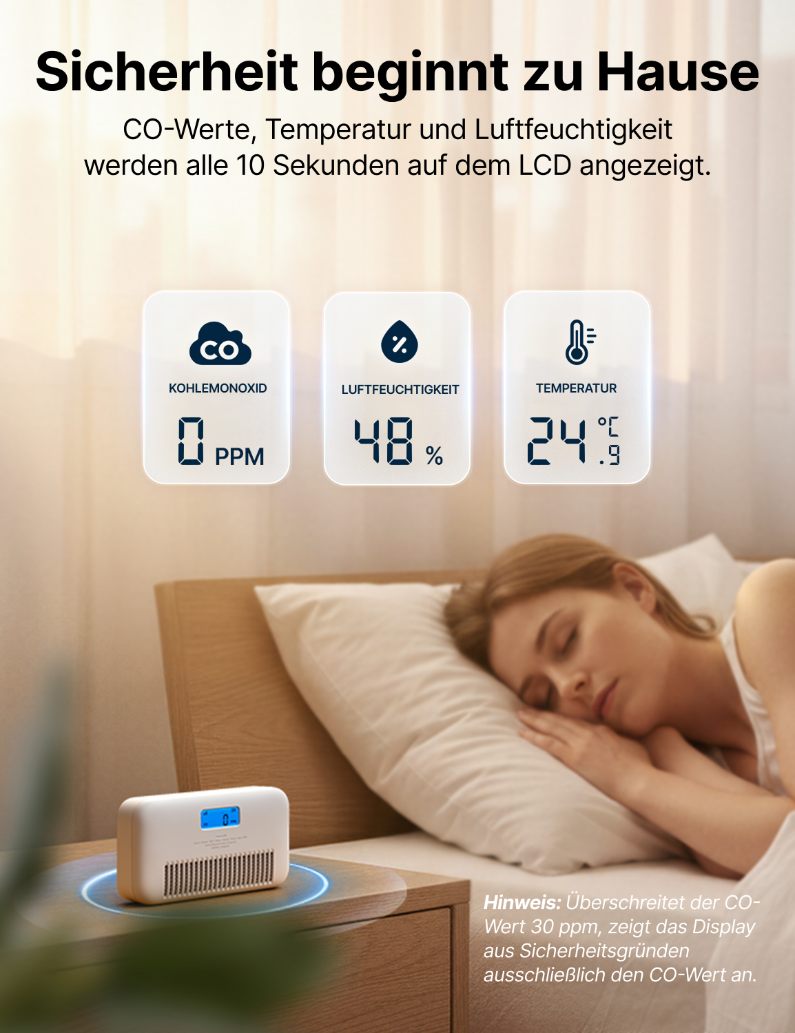 XC0M-iR Smarter Kohlenmonoxidmelder