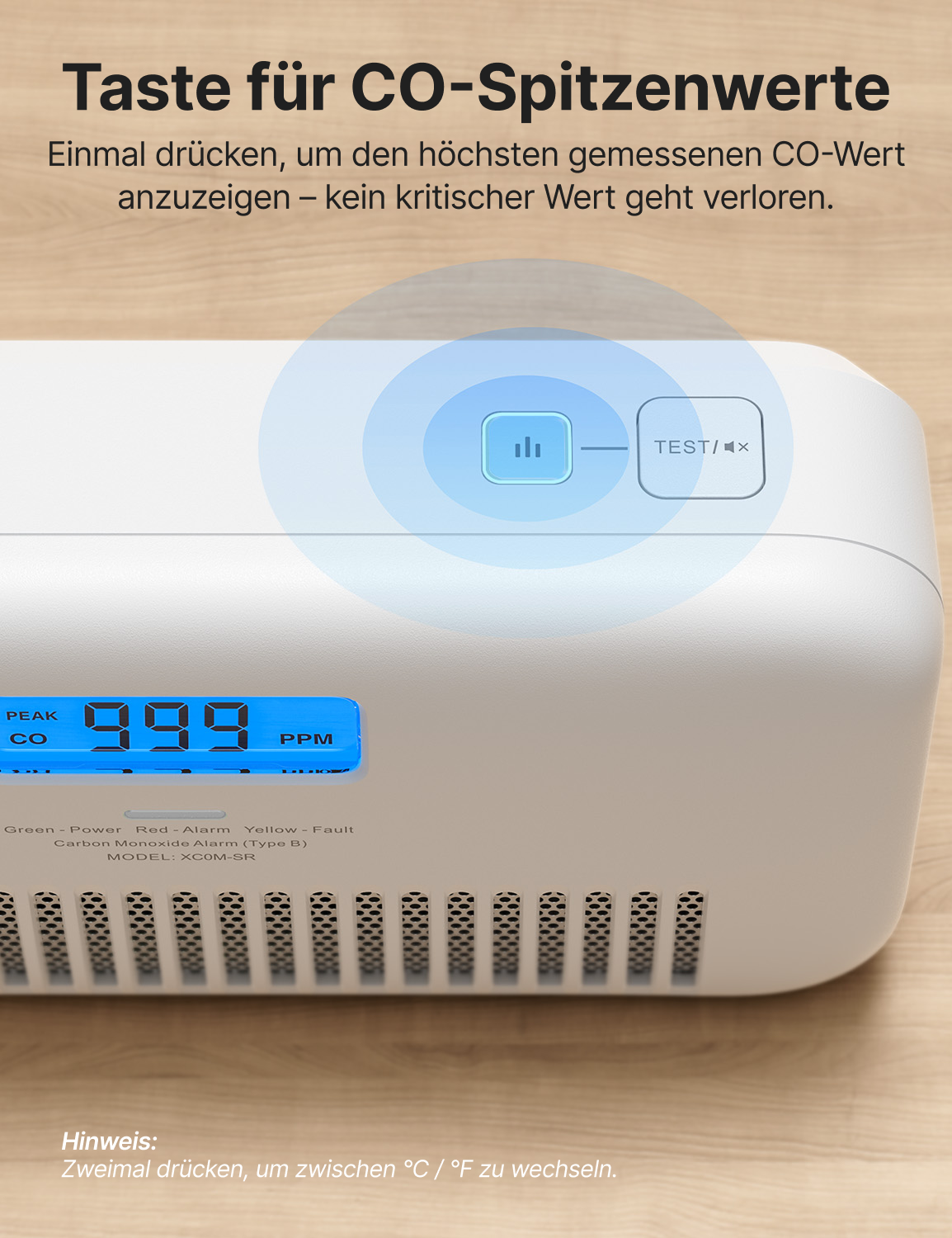 XC0M-SR Unabhängiger Kohlenmonoxidmelder