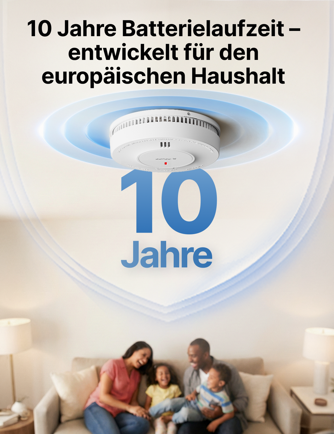 Ein X-SENSE SD19-MN Rauchmelder mit 10-Jahres-Batterie