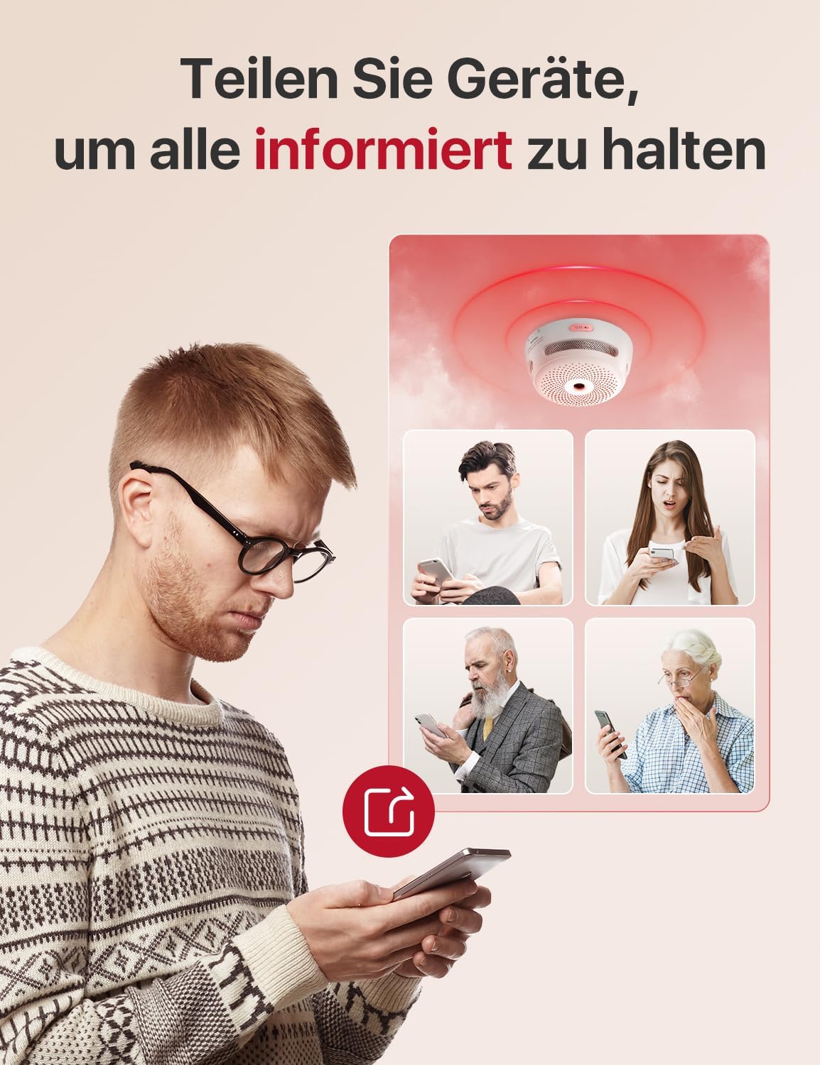 XS01-M Intelligenter Vernetzter Rauchmelder (bulk)