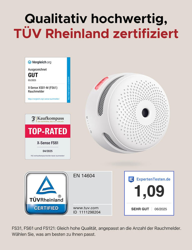 XS01-M Vernetzter intelligenter Rauchmelder