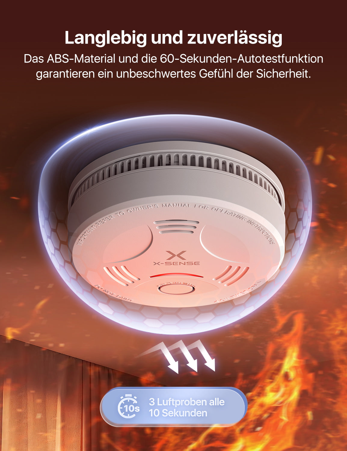 SD11 Unabhängiger Rauchmelder mit magnetischer Montage