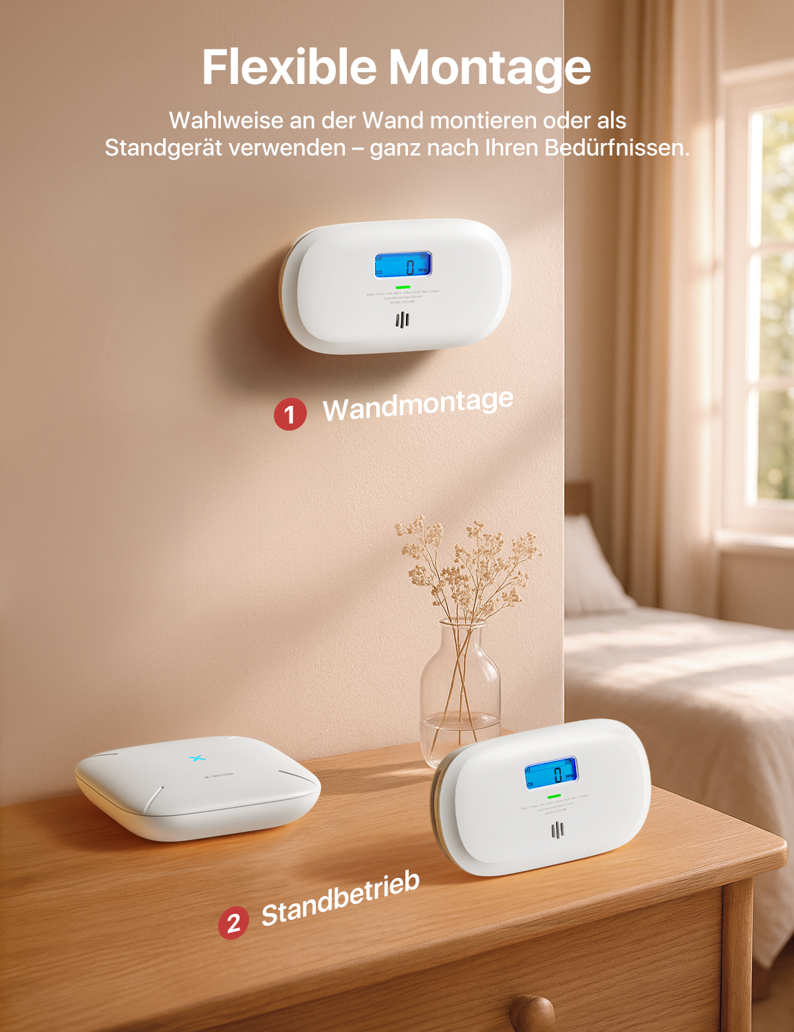 XC0C-MR Smarter Vernetzter Kohlenmonoxidmelder