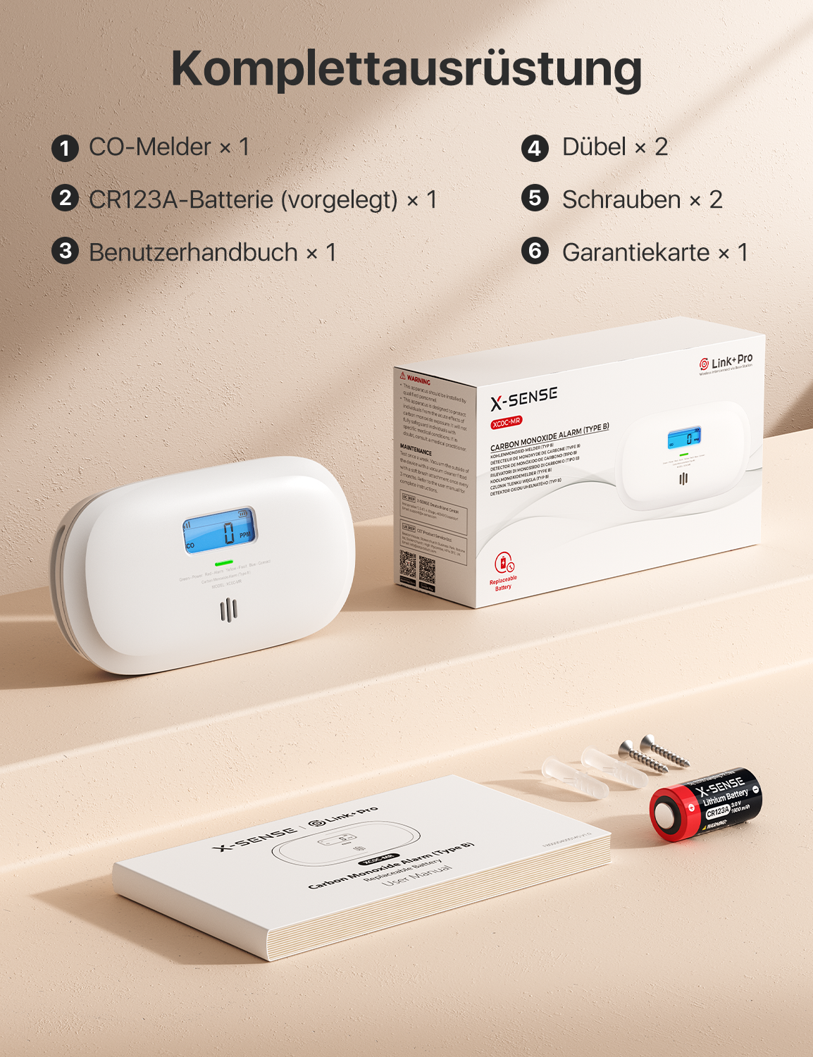 XC0C-MR Smarter Vernetzter Kohlenmonoxidmelder