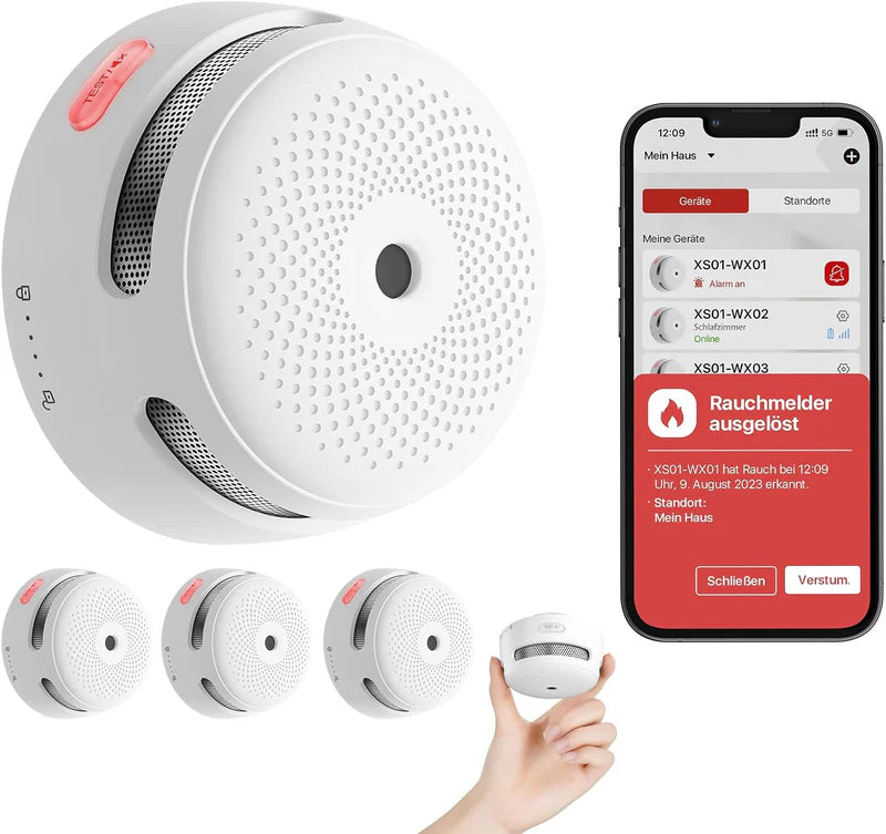 X-Sense Rauchmelder WLAN - Smart Feuermelder Mit App Benachrichtigung