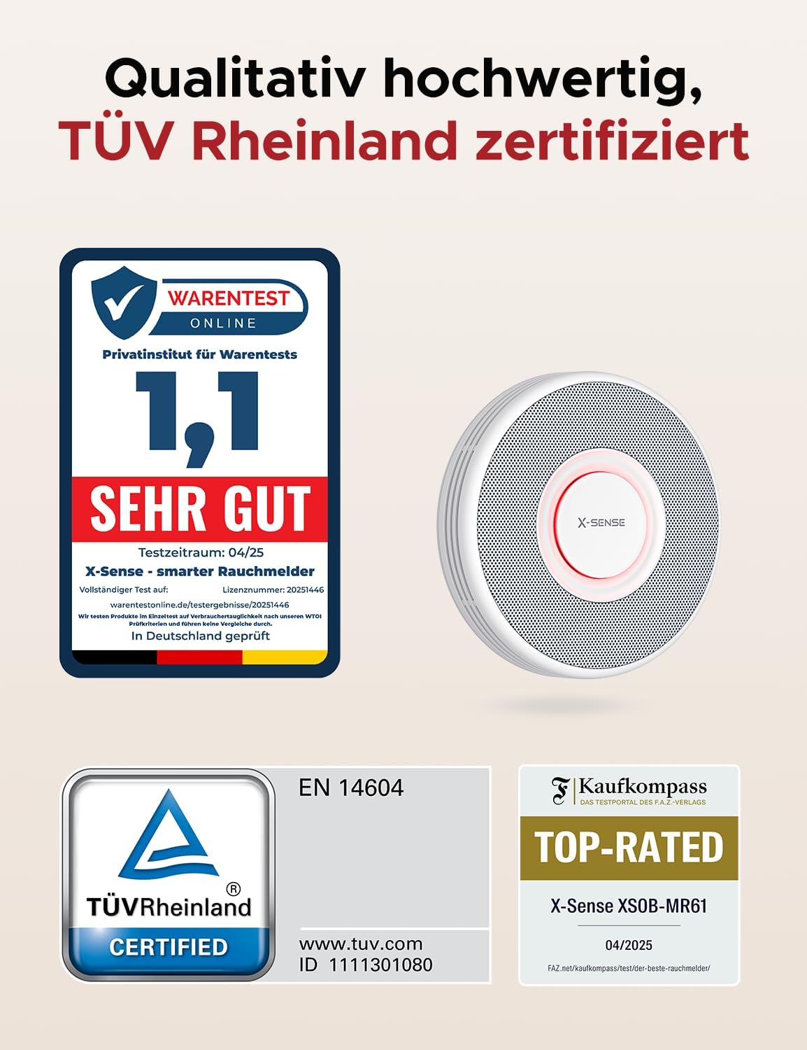XS0B-MR Intelligenter Vernetzter Rauchmelder