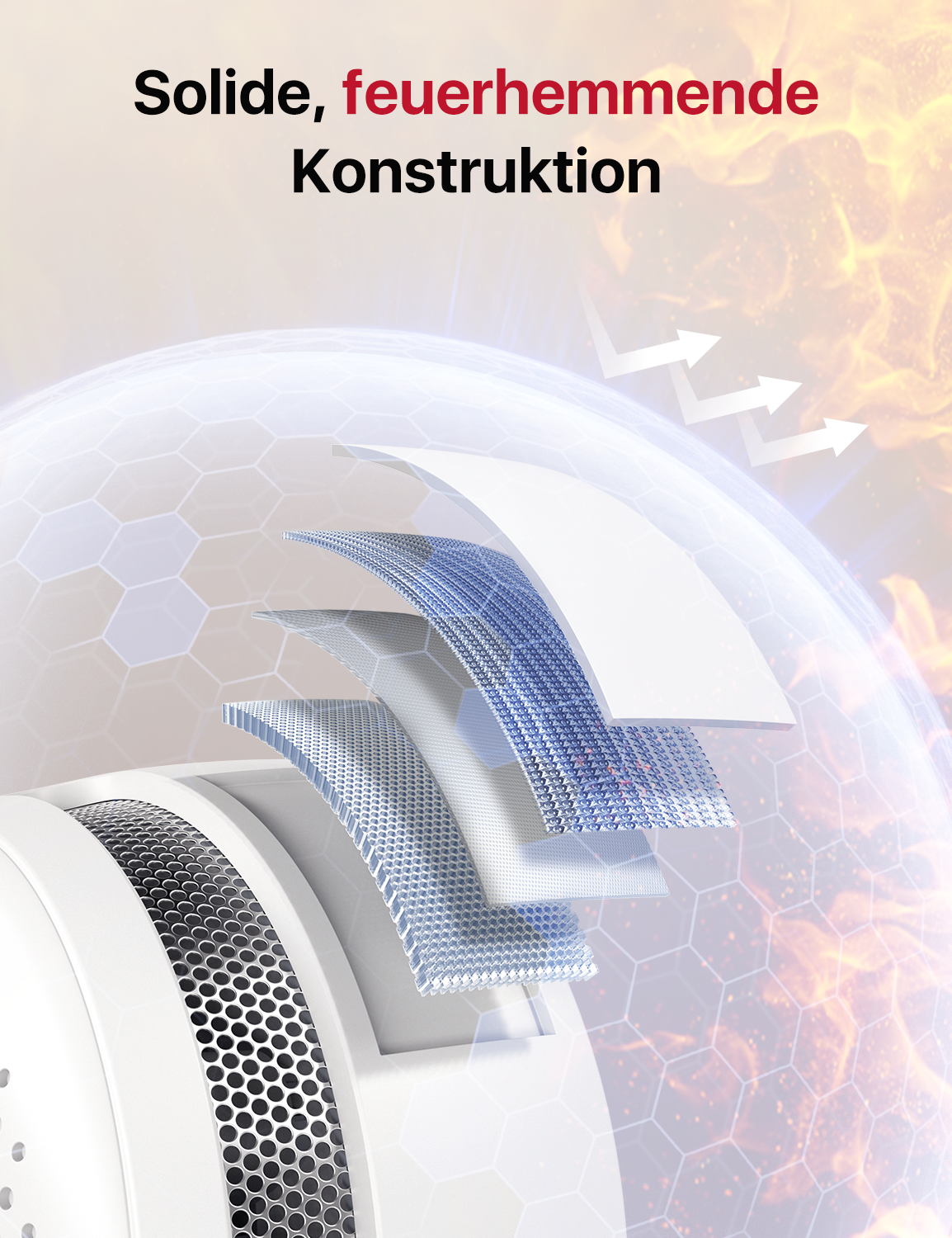 XS01 Rauchmelder mit Magnethalterung