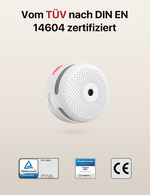 Produktbild von X-Sense Standalone Mini Rauchmelder 10 Jahre Batterie 6er Set