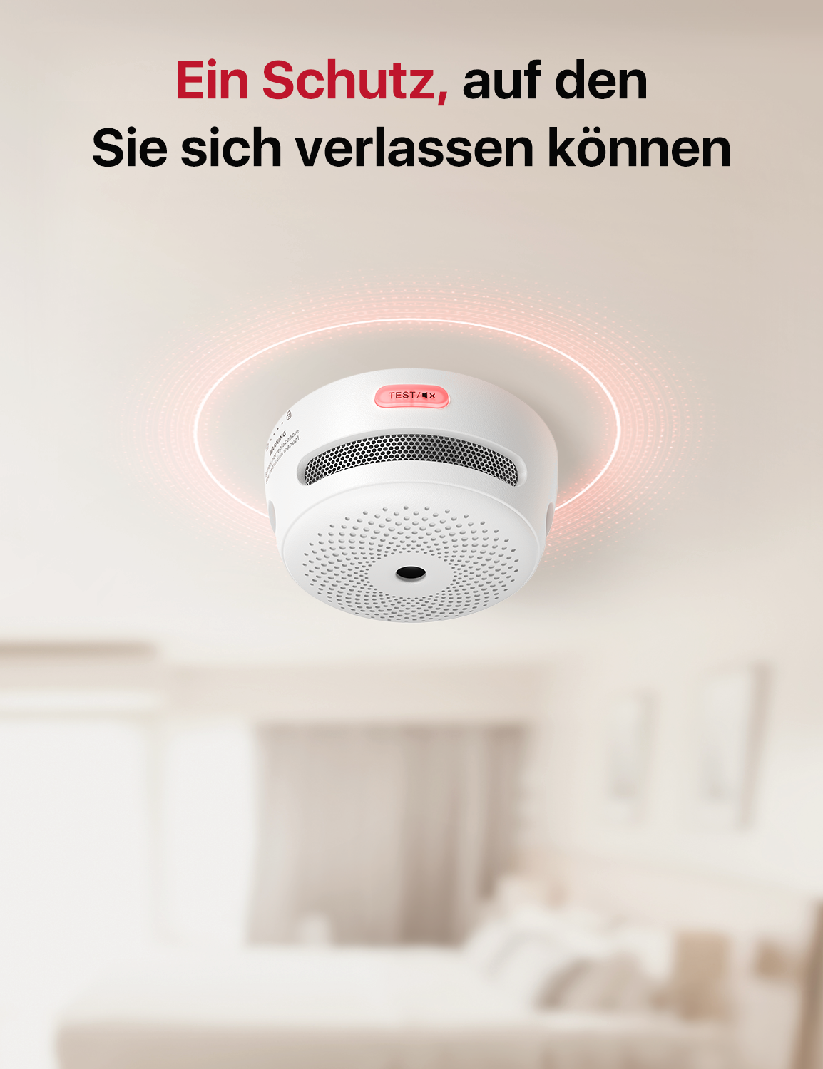 XS01 Rauchmelder mit Magnethalterung
