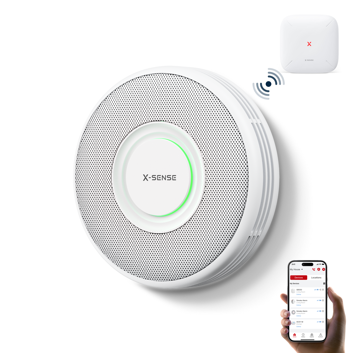 XS0B-MR Smarter Vernetzter Rauchmelder mit Sprachalarm