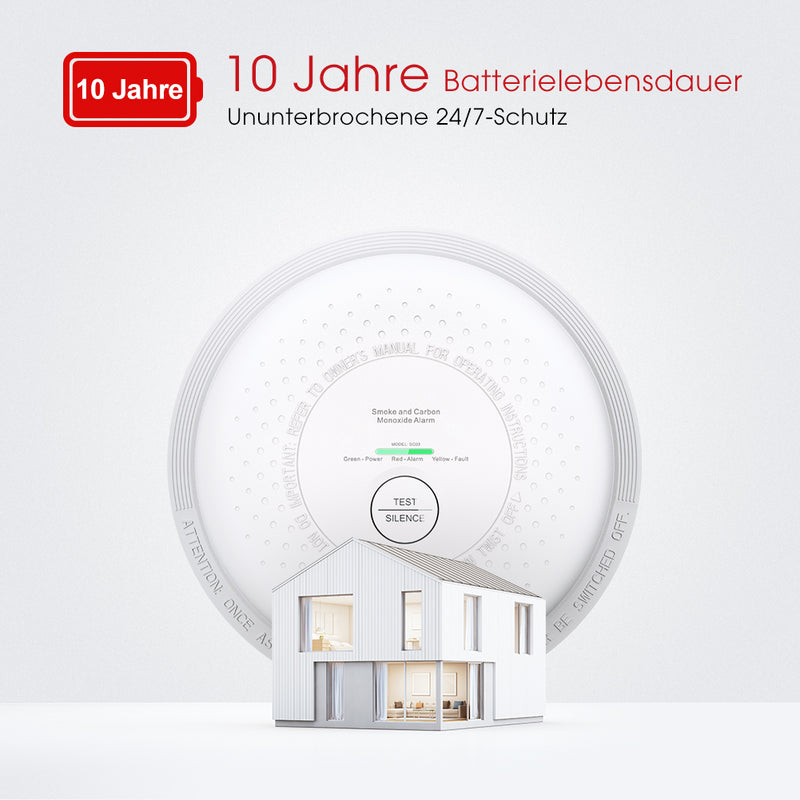 X-Sense SC03 Kombinierter Rauch- und Kohlenmonoxidmelder 