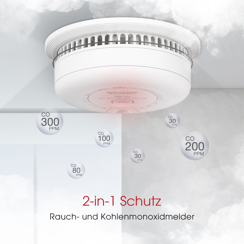 X-Sense SC03 Kombinierter Rauch- und Kohlenmonoxidmelder 